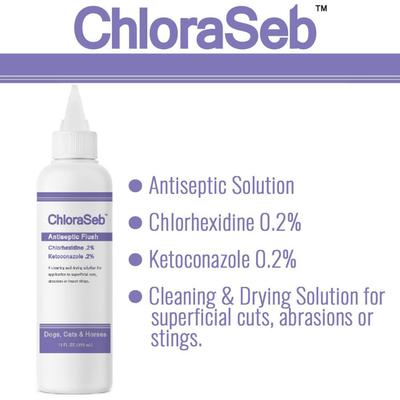 Show full view: ChloraSeb Antiseptic Flush for Dogs, 12-oz bottle slide 3 of 9