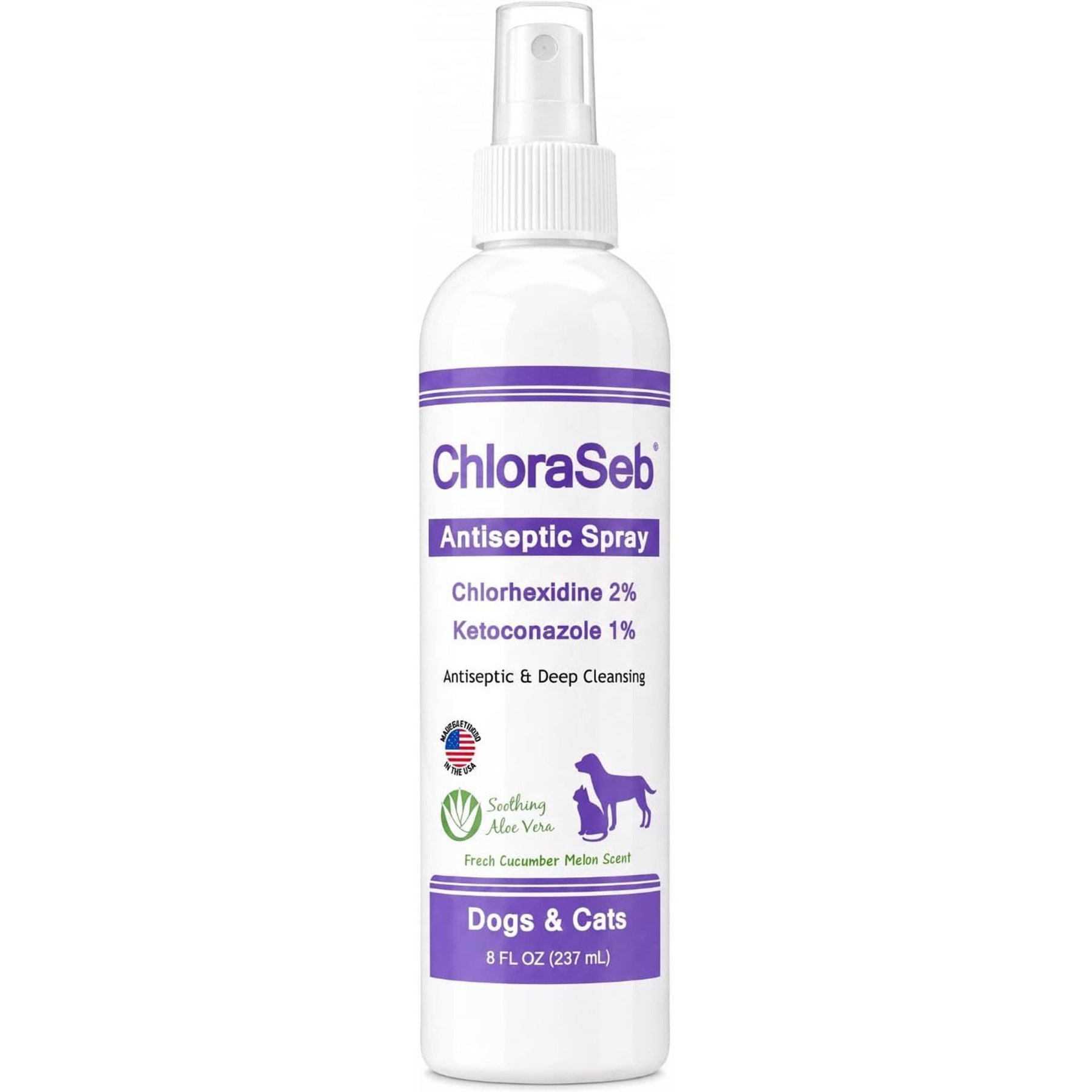 ChloraSeb Antiseptic Spray for Dogs, 8-oz bottle