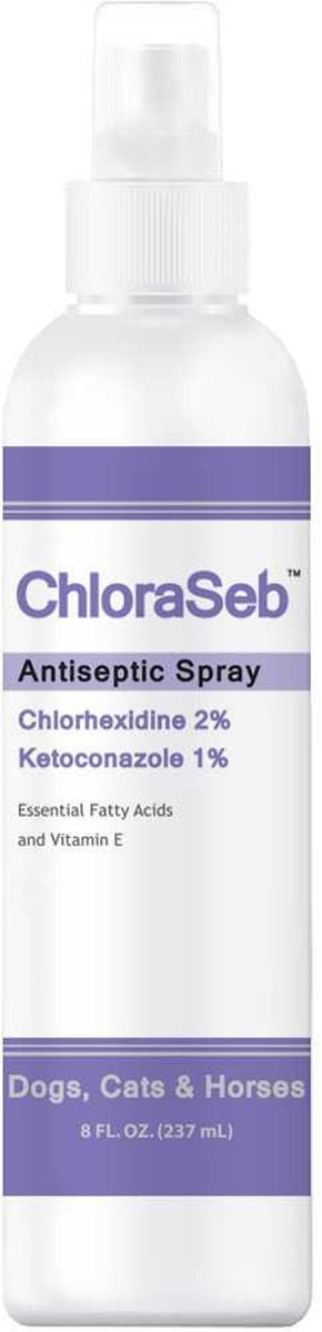 CHLORASEB Antiseptic Spray for Dogs, 8-oz bottle