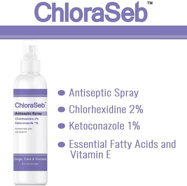 Show full view: ChloraSeb Antiseptic Spray for Dogs, 8-oz bottle slide 3 of 9