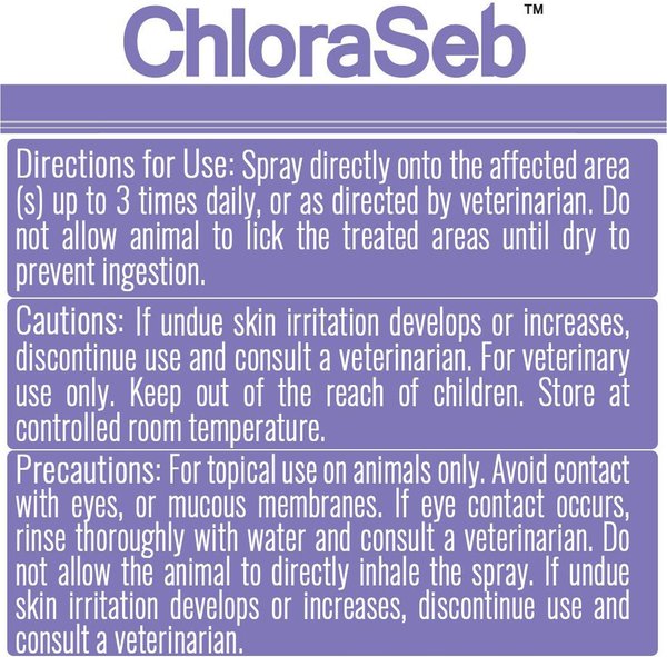 Show full view: ChloraSeb Antiseptic Spray for Dogs, 8-oz bottle slide 4 of 9