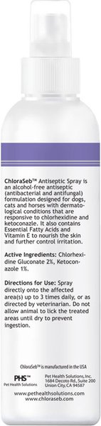 Show full view: ChloraSeb Antiseptic Spray for Dogs, 8-oz bottle slide 7 of 9