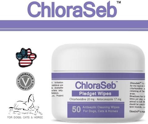 Show full view: ChloraSeb Pledget Wipes for Dogs, 50 count slide 9 of 9