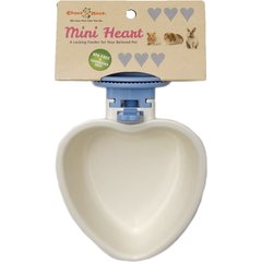 Choco Nose Mini Heart Locking Small Pet Feeding Bowl, Blue