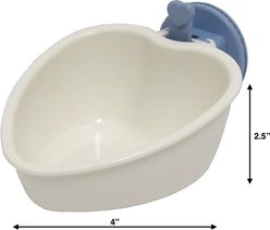 Choco Nose Mini Heart Locking Small Pet Feeding Bowl, Blue slide 2 of 9