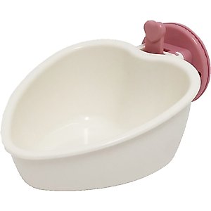 Choco Nose Mini Heart Locking Small Pet Feeding Bowl, Pink