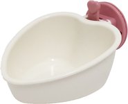 Mini Heart Locking Small Pet Feeding Bowl, Pink