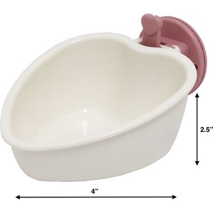 Choco Nose Mini Heart Locking Small Pet Feeding Bowl, Pink