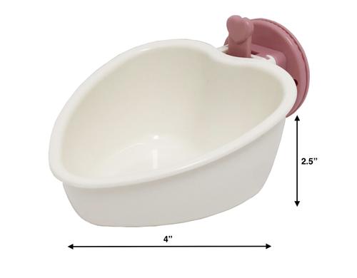 Show full view: Choco Nose Mini Heart Locking Small Pet Feeding Bowl, Pink slide 2 of 10