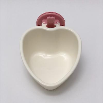 Show full view: Choco Nose Mini Heart Locking Small Pet Feeding Bowl, Pink slide 3 of 10