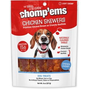 Chomp'ems Chicken Skewers Jerky Dog Treats, 8-oz bag