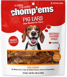 Chomp'ems Pig Ear Chews Dog Treats, 12 count