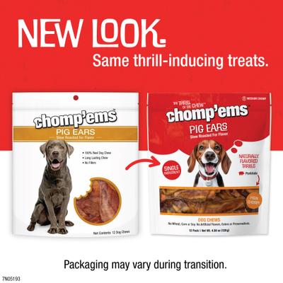 Show full view: Chomp'ems Pig Ear Chews Dog Treats, 12 count slide 4 of 4