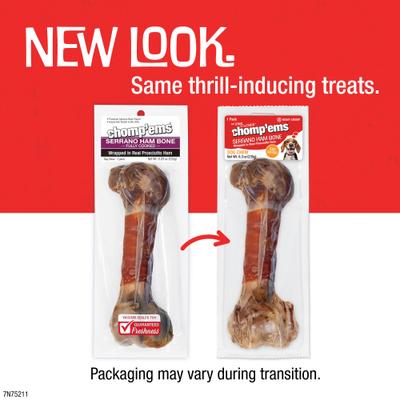 Show full view: Chomp'ems Serrano Ham Bone Wrapped with Real Prosciutto Dog Bone, 1 count slide 4 of 7