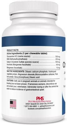 Show full view: Chondro-FLEX II Chewable Tablet Joint Supplement for Dogs & Cats, 120 count slide 9 of 11