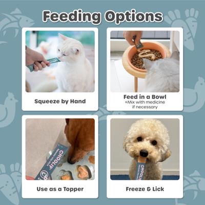 Show full view: Choolip Squeeze Vita Stick Eye Support Lickable Dog & Cat Treats, 3.7-oz pouch, 7 count slide 7 of 9