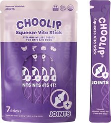 Choolip Squeeze Vita Stick Joint Support Lickable Dog & Cat Treats, 3.7-oz pouch, 7 count