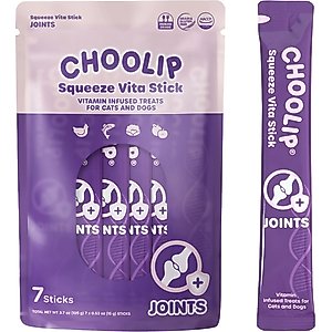 Choolip Squeeze Vita Stick Joint Support Lickable Dog & Cat Treats, 3.7-oz pouch, 7 count