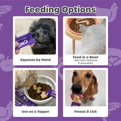 Show full view: Choolip Squeeze Vita Stick Joint Support Lickable Dog & Cat Treats, 3.7-oz pouch, 7 count slide 7 of 9