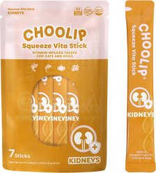 Choolip Squeeze Vita Stick Kidney Support Lickable Dog & Cat Treats, 3.7-oz pouch, 7 count