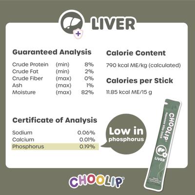 Show full view: Choolip Squeeze Vita Stick Liver Support Lickable Dog & Cat Treats, 3.7-oz pouch, 7 count slide 4 of 10