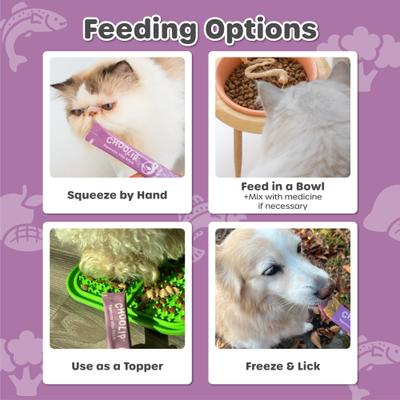 Show full view: Choolip Squeeze Vita Stick Skin Support Lickable Dog & Cat Treats, 3.7-oz pouch, 7 count slide 7 of 10