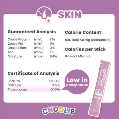 Show full view: Choolip Squeeze Vita Stick Skin Support Lickable Dog & Cat Treats, 3.7-oz pouch, 7 count slide 4 of 10