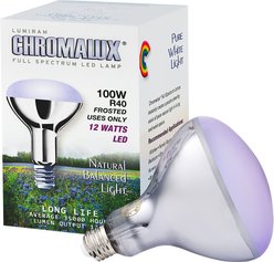 Chromalux R40 Full Spectrum Neodymium Glass LED Bird & Reptile Light Bulb, 12-watt