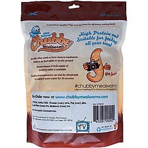 Chubby Mealworms Dried Mealworms, 2-lb bag