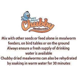 Chubby Mealworms Dried Mealworms, 2-lb bag