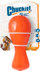 Chuckit! Bonze Crunch Turkey Drumstick Crinkle Dog Chew Toy, Orange, Medium