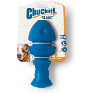 Chuckit! Bonze Salmon Crinkle Dog Chew Toy, Blue, Medium