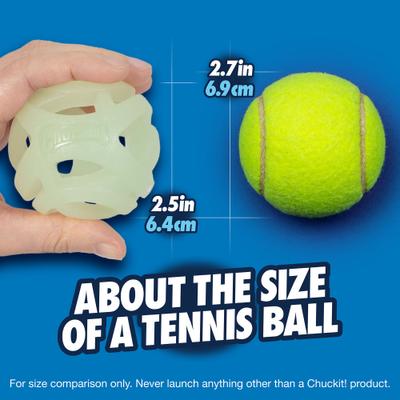 Show full view: Chuckit! Max Glow Air Fetch Ball Dog Toy, Medium, 1 count slide 4 of 6