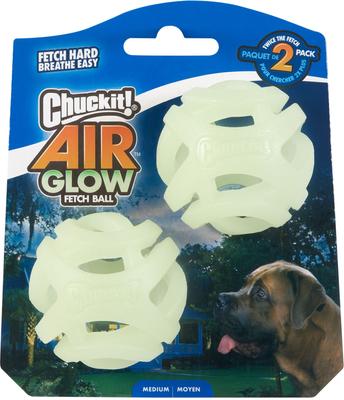 Show full view: Chuckit! Max Glow Air Fetch Ball Dog Toy, Medium, 2 count slide 2 of 4