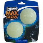Chuckit! Max Glow Ball Dog Toy, Medium, 2 count