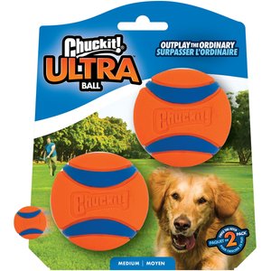 Chuckit! Ultra Rubber Ball Tough Dog Toy, Medium, 2 pack