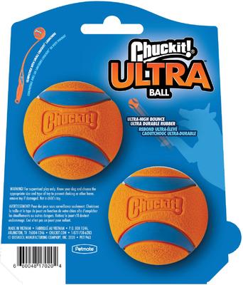 Show full view: Chuckit! Ultra Rubber Ball Tough Dog Toy, Small, 2 pack slide 2 of 12