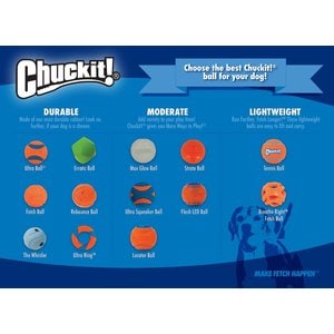 Chuckit! Ultra Rubber Ball Tough Dog Toy, Small, 2 pack