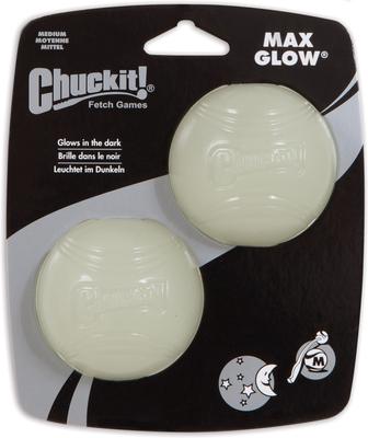 Show full view: Chuckit! Ultra Rubber Ball Tough, Medium, 2 pack + Max Glow Ball Dog Toy, Medium, 2 count slide 6 of 10