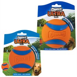 Chuckit! Ultra Rubber Ball Tough, X-Large + Ultra Rubber Ball Tough Dog Toy, XX-Large