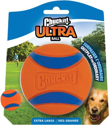 Show full view: Chuckit! Ultra Rubber Ball Tough, X-Large + Ultra Rubber Ball Tough Dog Toy, XX-Large slide 2 of 10