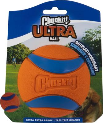 Show full view: Chuckit! Ultra Rubber Ball Tough, X-Large + Ultra Rubber Ball Tough Dog Toy, XX-Large slide 6 of 10