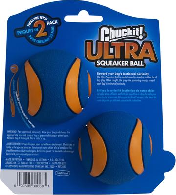 Show full view: Chuckit! Ultra Squeaker Ball Dog Toy, Medium, 2 count slide 2 of 12