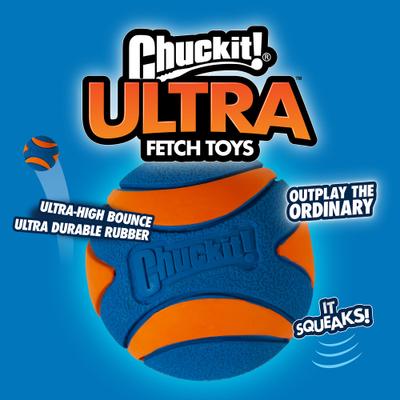 Show full view: Chuckit! Ultra Squeaker Ball Dog Toy, Medium, 2 count slide 4 of 12