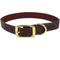 Show in main carousel: Circle T Latigo Leather Town Solid Brass Hardware Standard Dog Collar, Small: 14-in neck, 5/8-in wide slide 1 of 5