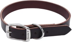 Circle T Latigo Leather Town Standard Dog Collar, Small: 16-in neck, 5/8-in wide