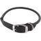 Show in main carousel: Circle T Oak Tanned Leather Round Standard Dog Collar, Black, Large: 22-in neck, 1-in wide slide 1 of 9