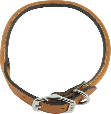 Show full view: Circle T Oak Tanned Leather Round Standard Dog Collar, Black, Large: 22-in neck, 1-in wide slide 8 of 9