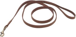 Circle T Rustic Leather Standard Dog Leash, Chocolate, 4-ft long, 1-in wide