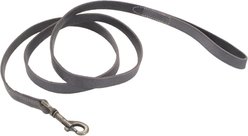 Circle T Rustic Leather Standard Dog Leash, Slate Grey, 6-ft long, 5/8-in wide